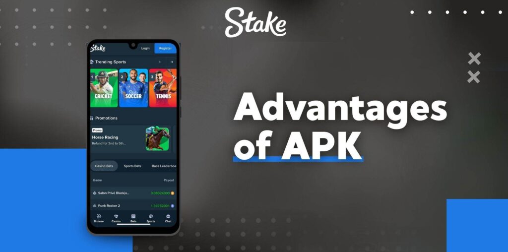 Stake Pakistan Advantages of APK gambling