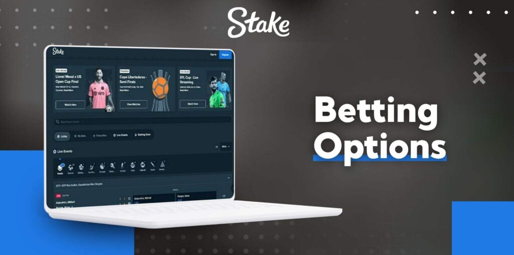 Stake Pakistan Different Betting Options review