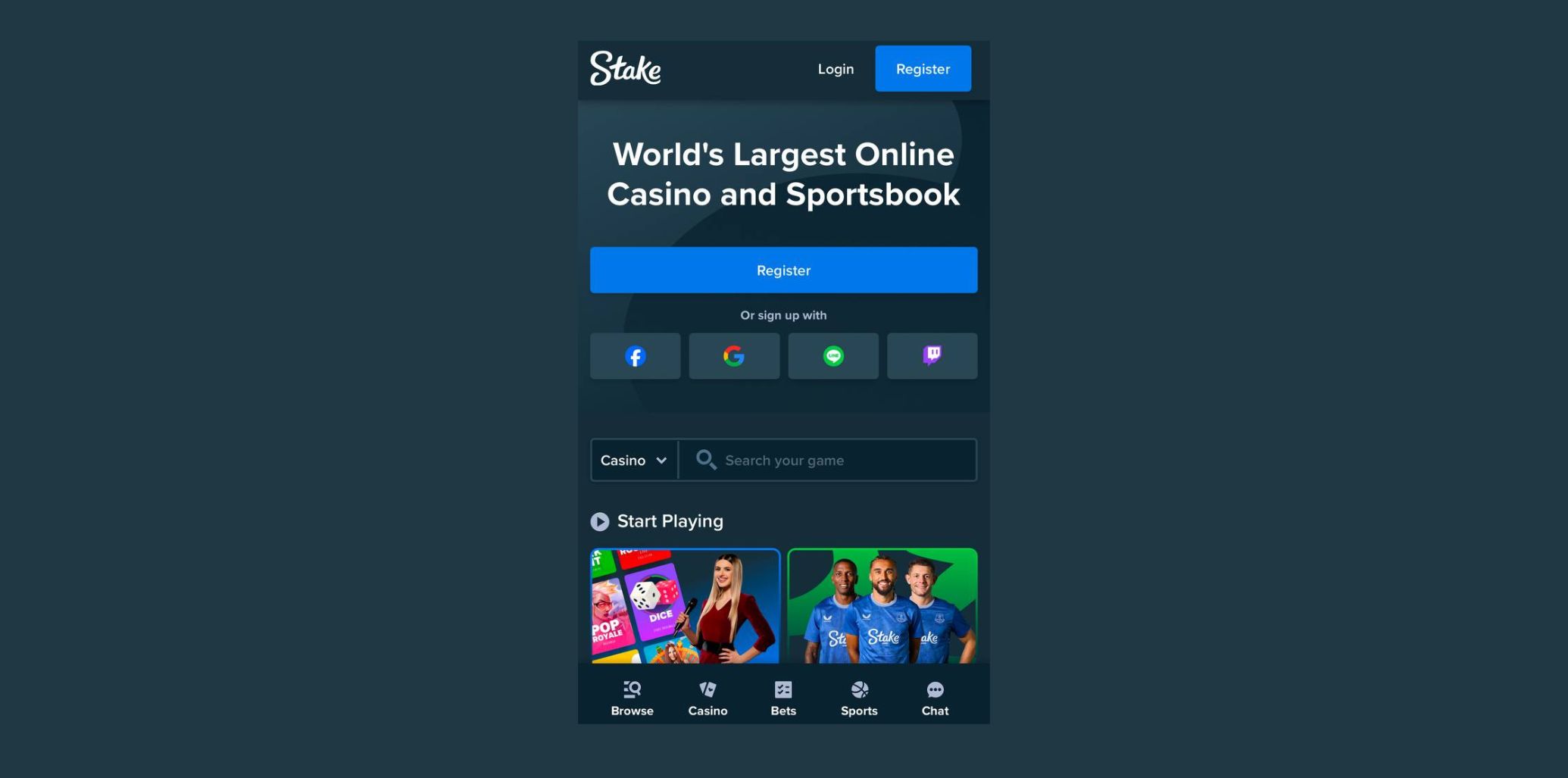 Go to the Stake Pakistan website