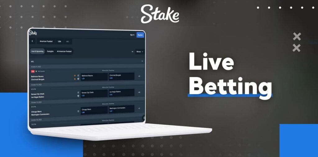 Stake Pakistan Live Betting option information