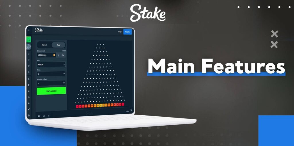 Main Features of Stake Pakistan Plinko game