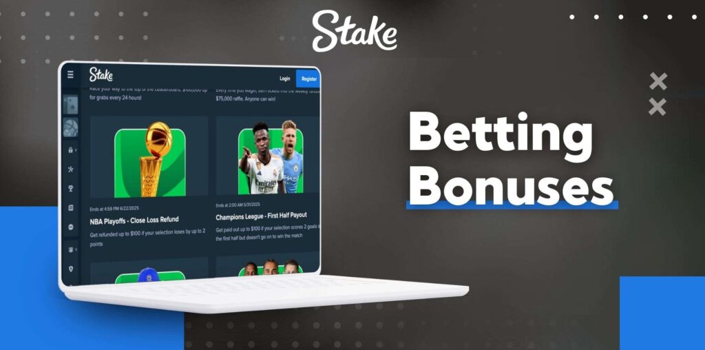 Sports Betting Bonuses at Stake Pakistan website