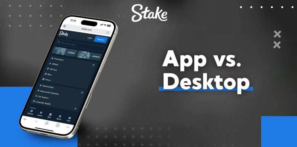 Stake Pakistan App vs the Desktop Version overview