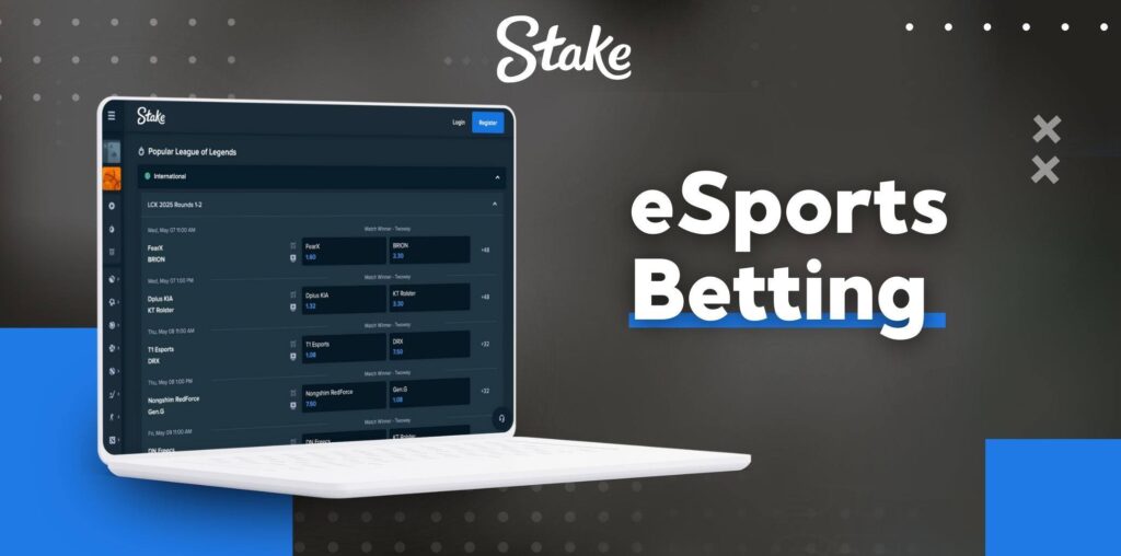 eSports Betting options on Stake Pakistan info