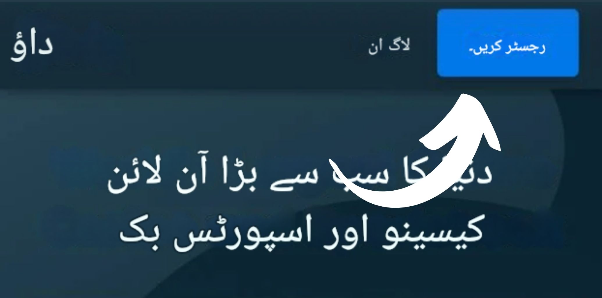Stake رجسٹر پر ٹیپ کریں اور رجسٹریشن ٹیب کو کھولیں۔
